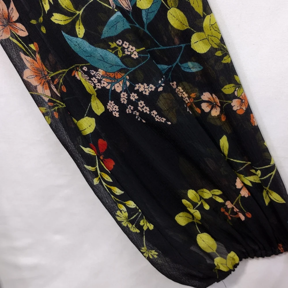 Tommy Hilfiger Floral Dress Women's 12 Multicolor Artsy Cottagecore Peasant - Picture 3 of 10